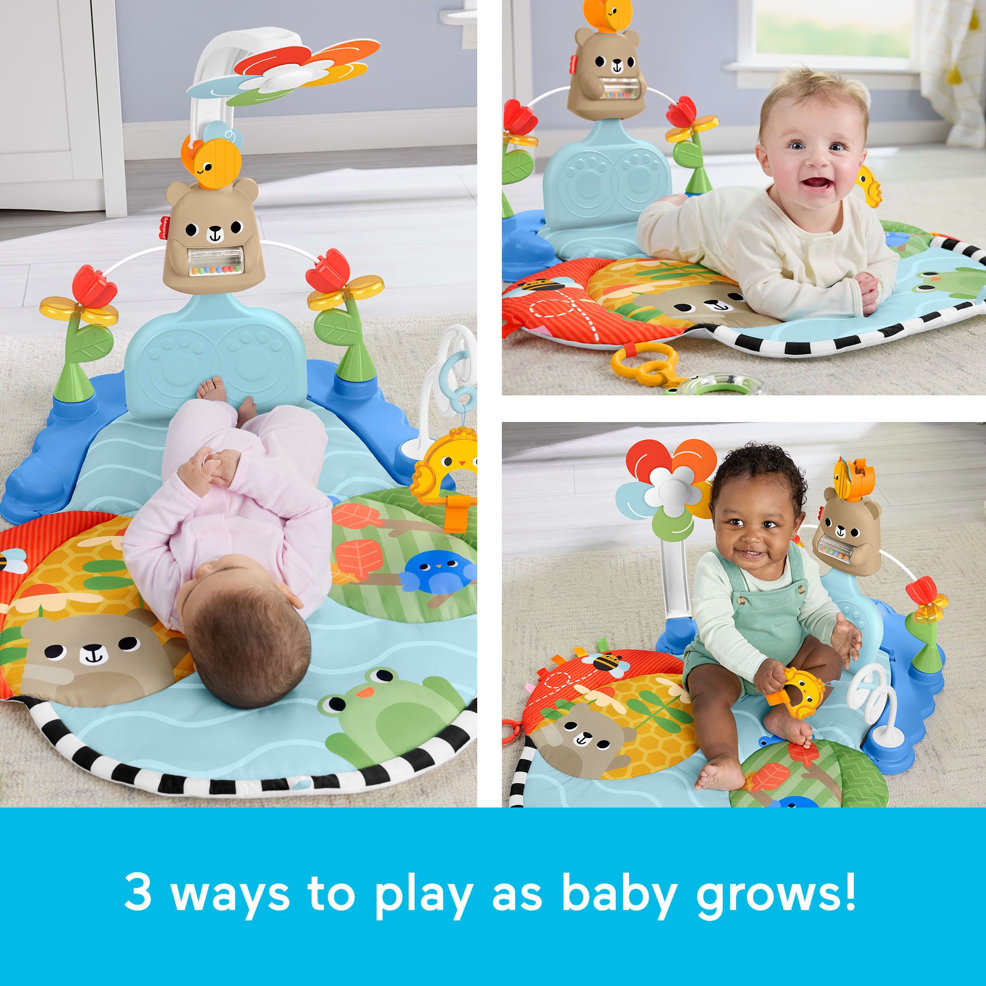 Fisher-Price Baby Play Mat 3-in-1 Kick & Sway Gym