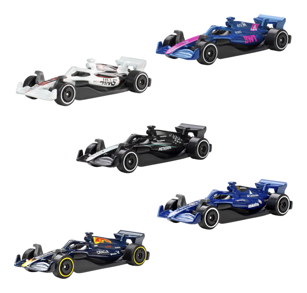Hot Wheels 1:64 Scale 5 Pack Formula 1-2