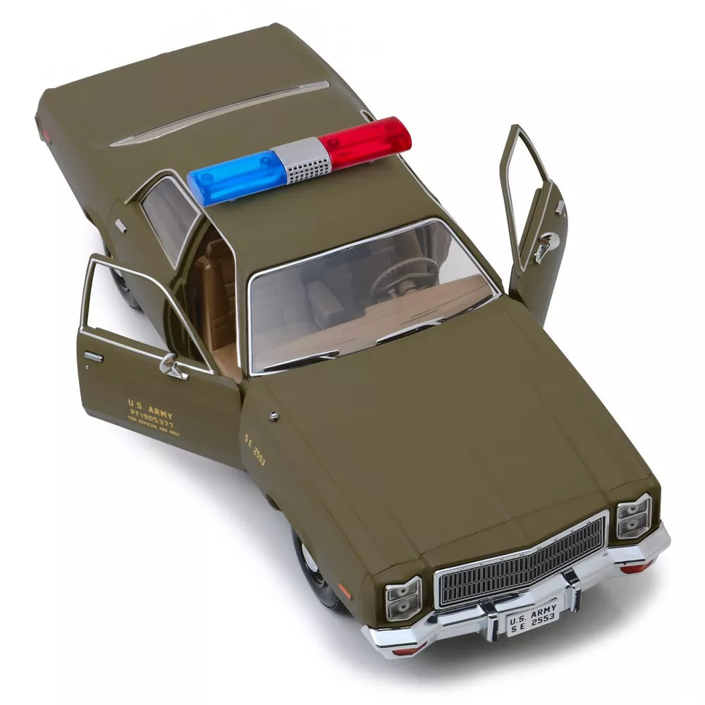 Greenlight Collectibles 1977 Plymouth Fury US Army Police 'The A Team'(1983 87 )TV Series (1:18 Scale) Die Cast Model Car-1