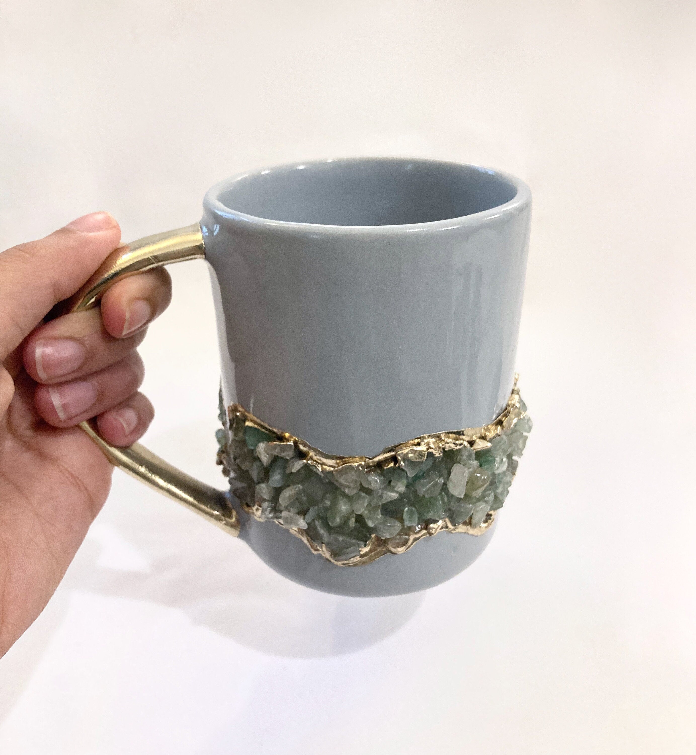 Flow - Set of 2 Grey Ceramic Mugs