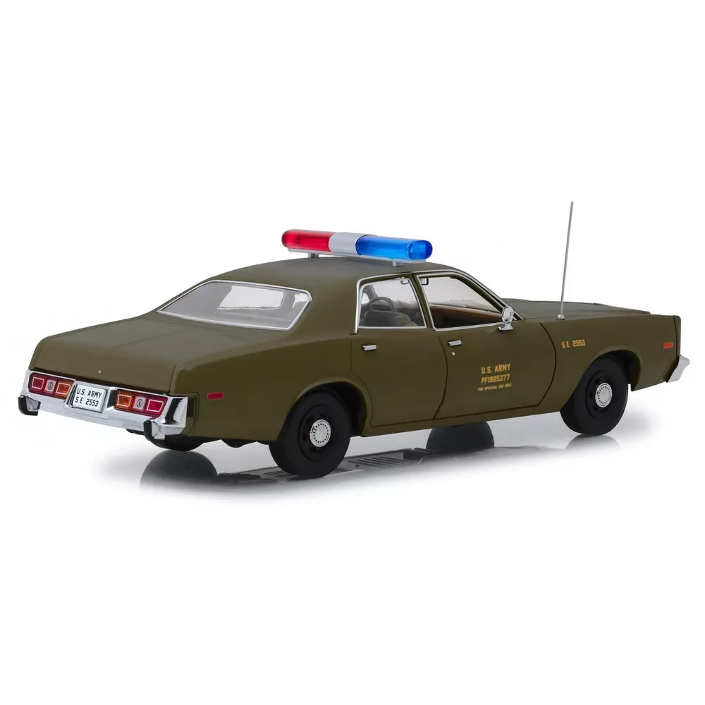 Greenlight Collectibles 1977 Plymouth Fury US Army Police 'The A Team'(1983 87 )TV Series (1:18 Scale) Die Cast Model Car-2